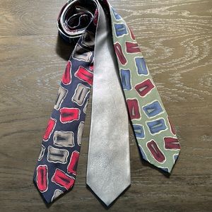 Bundle of 3 Pierre Cardin 100% Silk Ties